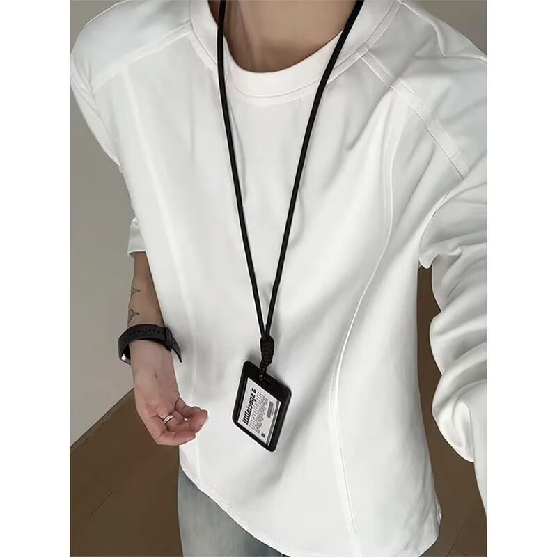 【001】新款白色重磅长袖t恤男女休闲内搭打底衫A079-X78-P31，男装T恤，电商A079