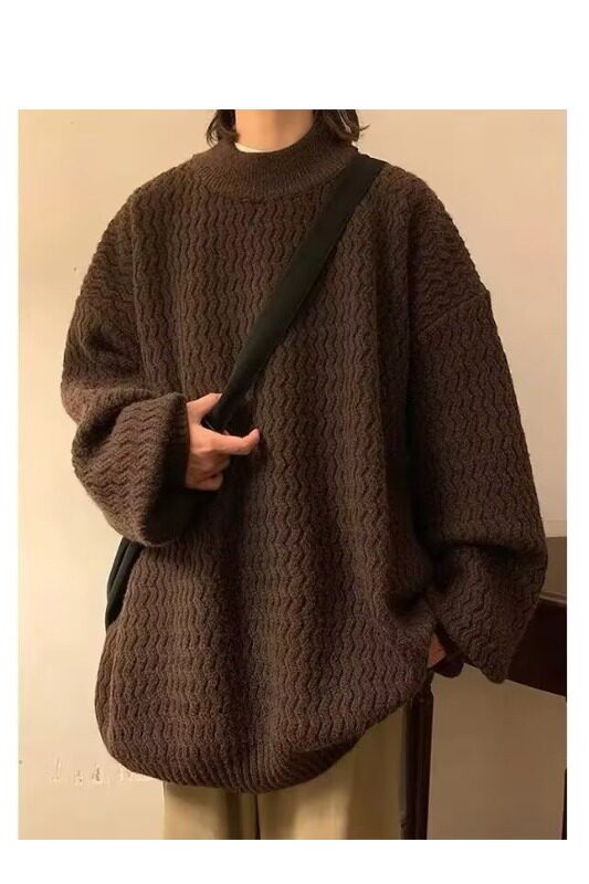 【41】25新款慵懒长袖毛衣圆领针织衫A079-5629-P49,男装针织衫/毛衣,电商A079