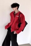 【258】25新款轻奢扣垫肩夹克男女小香风短外套A079-JK2522-P79，男装夹克，电商A079
