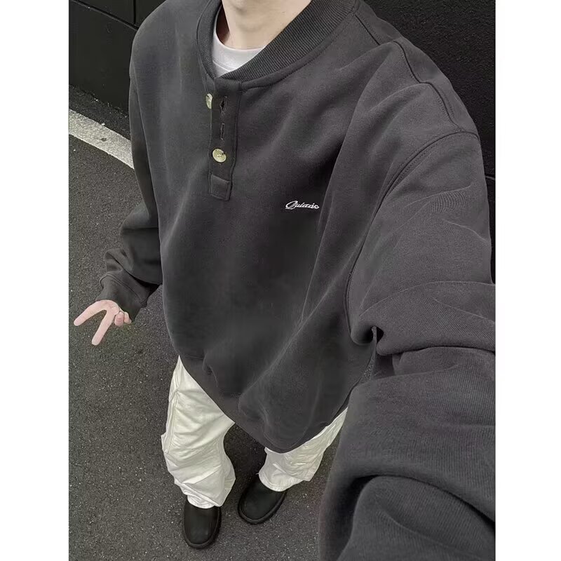 【190】套头卫衣男女秋冬季简约款休闲长袖上衣A079-W18-P30,男装卫衣,电商A079