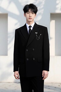 【98】5休闲潮修身双排扣西服潮男小西装单西外套A079-XZ361-P59图片