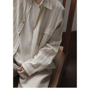 【079】长袖竖条纹衬衫男痞帅休闲衬衣A079-CS6322--P39图片