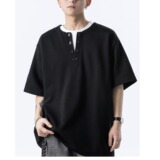 [003]假两件半袖撞色拼接体恤潮牌圆领短袖T恤男A079-S231-P28，男装T恤，电商A079