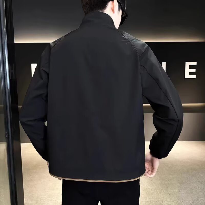 【186】立领夹克男士25春季新款拼色大码上衣外套A079-7715-P55,男装夹克,电商A079