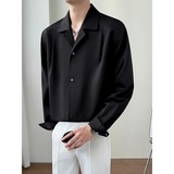 【001】新款男士潮流休闲长袖衬衫宽松衬衣外套A079-A6722-P41，男装衬衫，电商A079