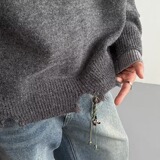 【125】5假两件日系复古简约V领毛衣针织衫A079-MY7701-P59，男装针织衫/毛衣，电商A079