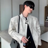 【网7】男宽松潮男短款垫肩夹克外套A079-8552-P75，男装夹克，电商A079