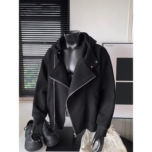 W303 连帽卫衣男女A079 25双拉链设计感开衫 P57 网19