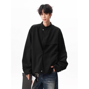 【网45】新中式黑色廓形西服夹克男春秋季A079-W35-P69图片