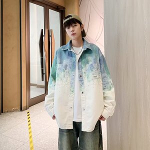 牛仔外套男长袖衬衫薄款夹克A079-D708-P58【网络图1】4-8XL元,薄牛仔衬衫搭配图片