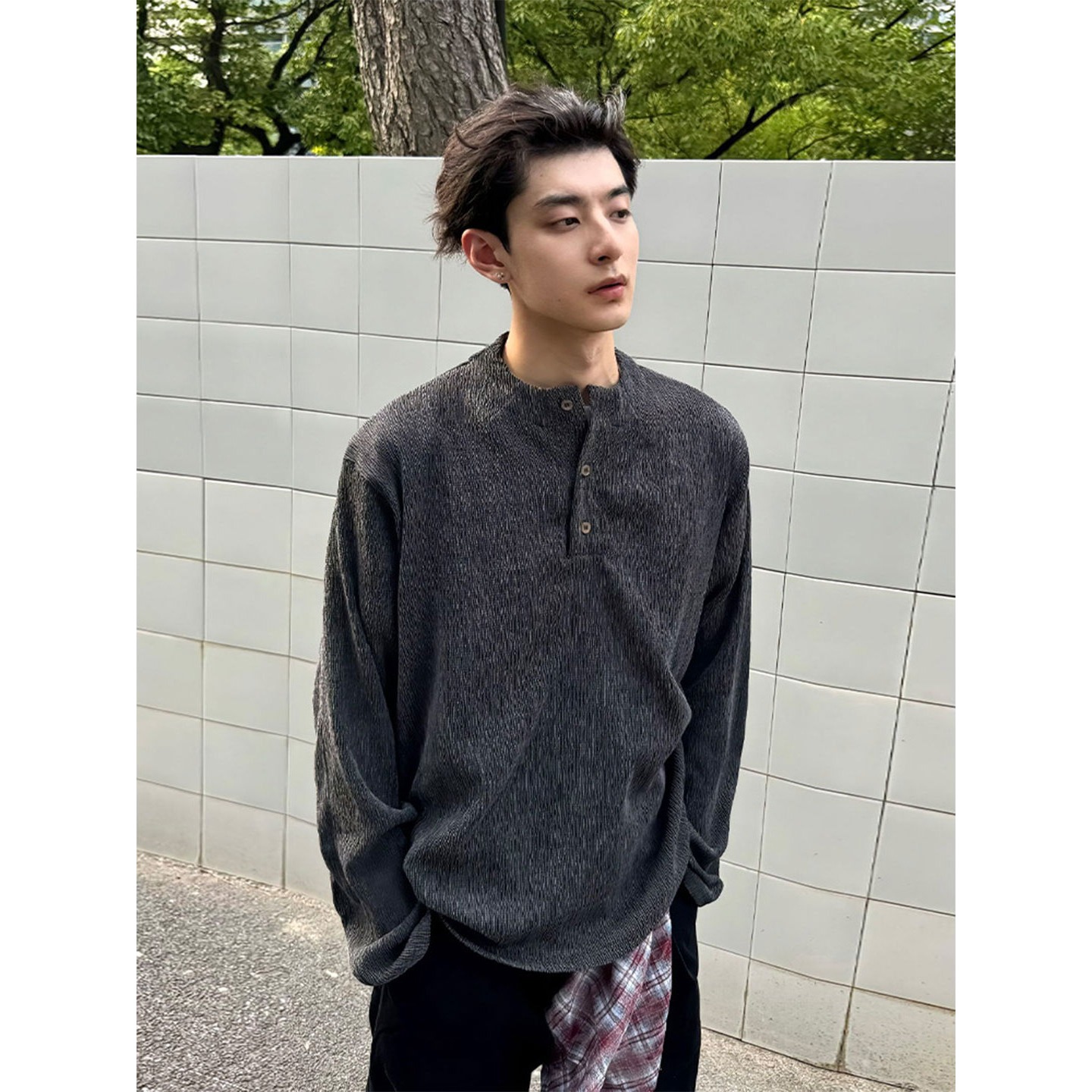 【77】长袖t恤男秋冬内搭打底衫A079-TK82-P44，男装T恤，电商A079