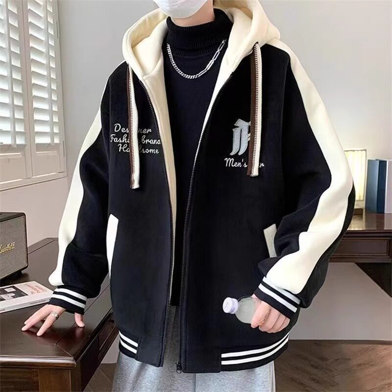 【160】2025外套大码棉衣秋冬装加绒棒球服夹克A079-WY002-P58,男装夹克,电商A079