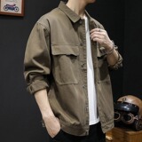 夹克衬衫外套男2025新款秋季A079-C01-P58【网络图1】4-8XL元，男装夹克，电商A079
