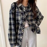 【网116】早秋新款女装2025格子衬衫A079-CS130-P25，男装衬衫，电商A079