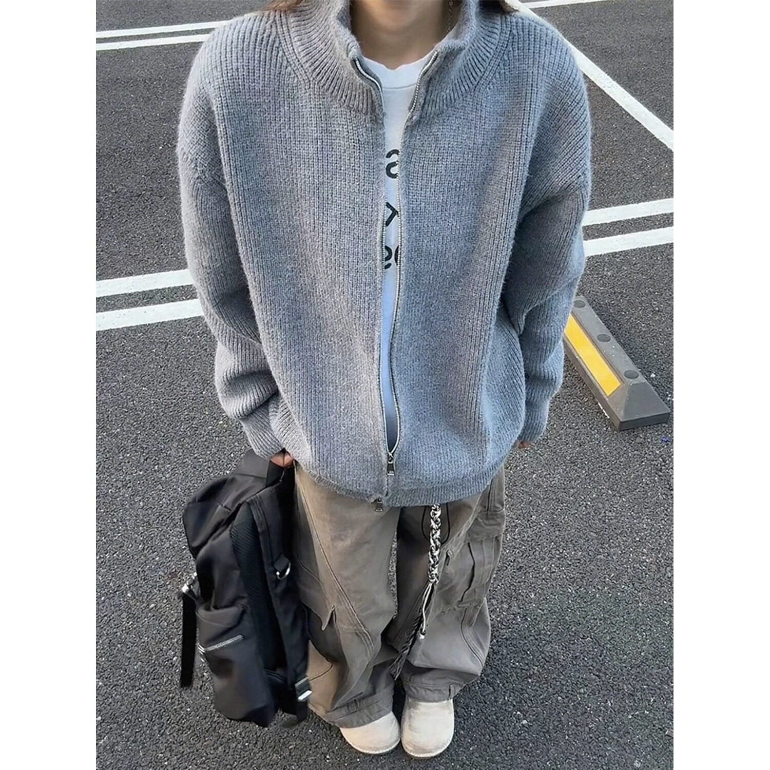 【186】双拉链开衫毛衣男款打底针织衫休闲外套A079-5116-P52,男装T恤,电商A079