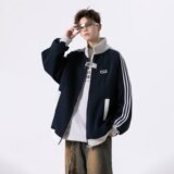 【网4】拼接运动卫衣男春秋季新款潮牌休闲外套A079-5017-P47，女装短外套，电商A079