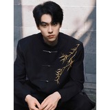 【98】2025新中式立领翠竹刺绣民族风中山装外套男A079-1117-P57，男装民族服装，电商A079