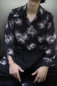 [006]印花烫钻长袖衬衫男士时尚潮流垂感宽松衬衣A079-CS225-P43图片