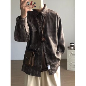 【网39】格子衬衫男百搭A079-C401-P45图片