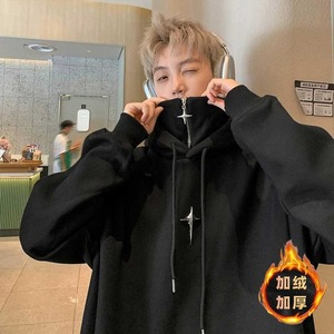 【网97】假两件卫衣高街男春秋半拉链连帽A079-Y109-P38-40图片