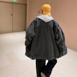 【网54】2025假两件工装牛仔外套男春秋夹克A079-2060-69，男装工装外套，电商A079