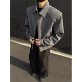 【网60】短款垫肩拉链夹克立体百搭A079-6620-P61，男装夹克，电商A079