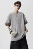[003]约假两件圆领短袖t恤男款大码宽松百搭上衣A079-S241-P30，男装T恤，电商A079