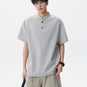 [012]亨利领POLO衫男女短袖修身休闲T恤A079-D901-P28图片