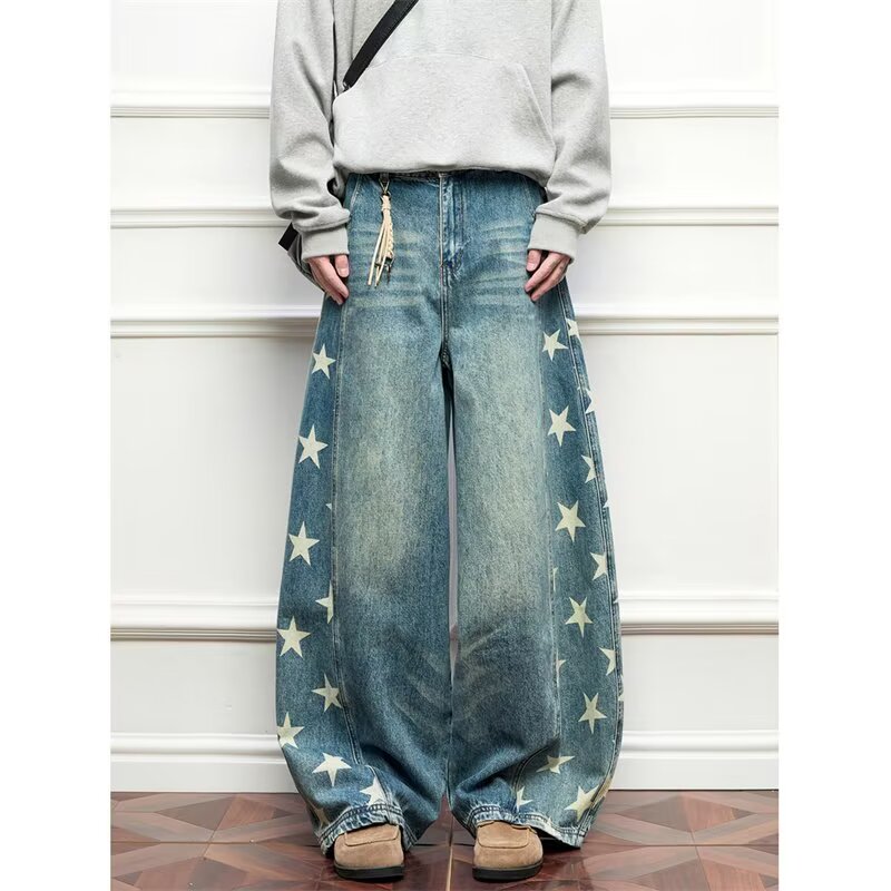 【网60】星星牛仔裤新款宽松潮牌A079-4123-P54,男装牛仔裤,电商A079