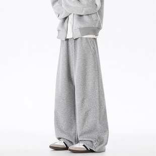 236 K201 宽松腰常规纯色青少年廓形阔腿休闲裤 A079 p42 长裤