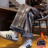 【002】格子裤子男春秋加绒A079-A8081加绒-P44，男装卫衣，电商A079
