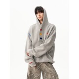 【243】连帽针织衫卫衣氛字母刺绣毛衣连帽衫A079-6555-P70，男装针织衫/毛衣，电商A079