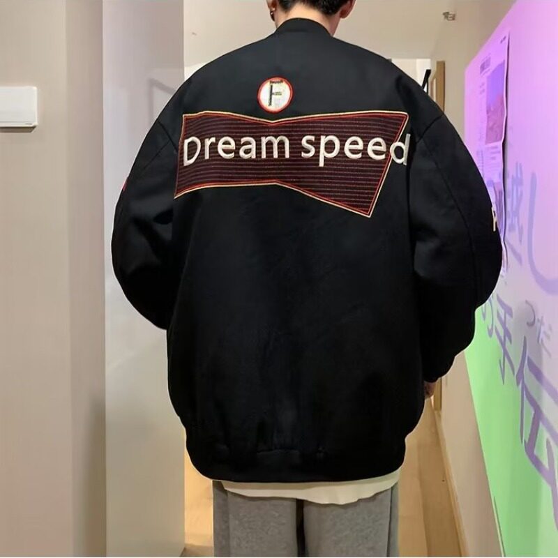 【网136】2外套秋冬款宽松情侣棒球服刺绣夹克男A079-J40-P61-71,男装夹克,电商A079