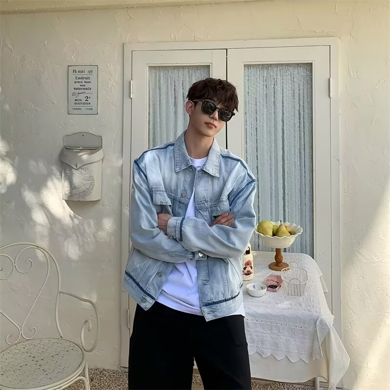 【网60】牛仔外套男2025春秋新款A079-1241-P74,男装工装外套,电商A079