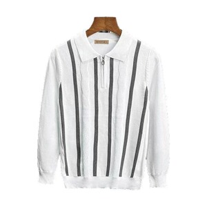 【网2】条纹休闲撞色条纹翻领POLO衫男装A079-514-P49图片