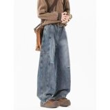 【255】水洗牛仔裤男直筒宽松裤子潮流百搭A079-K52-P46，男装牛仔裤，电商A079