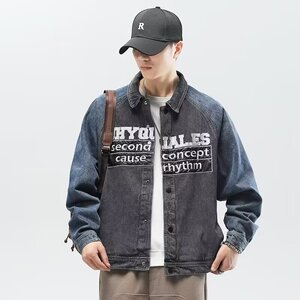 【网145】刺绣牛仔外套男装潮牌宽松A079-Y8011-P44图片