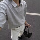 [012]纯色翻领T恤男女长袖T恤polo衫情侣装A079-D910-P30，男装T恤，电商A079