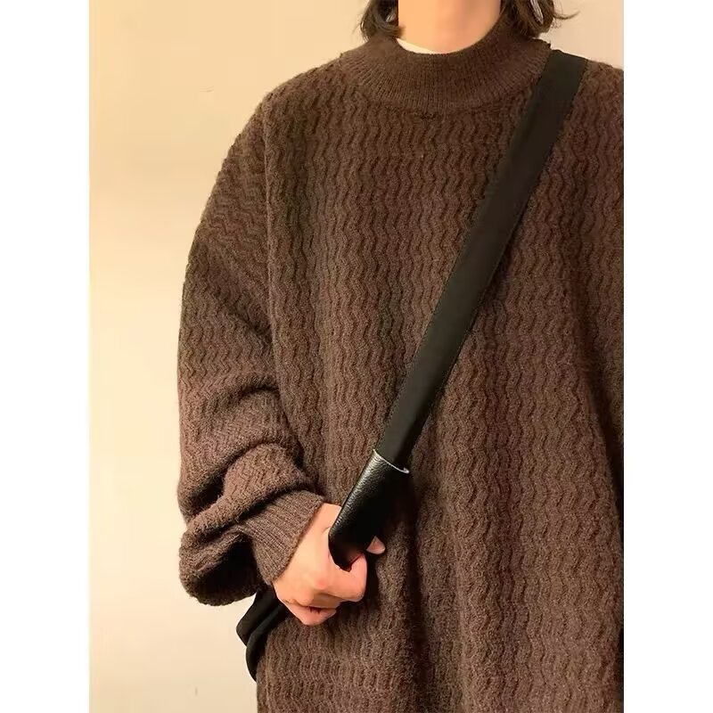 【41】25新款慵懒长袖毛衣圆领针织衫A079-5629-P49,男装针织衫/毛衣,电商A079