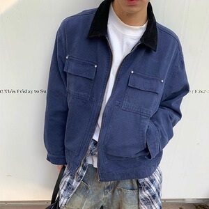 【网28】2水洗撞色翻领机能飞行服夹克男A079-751-P73图片