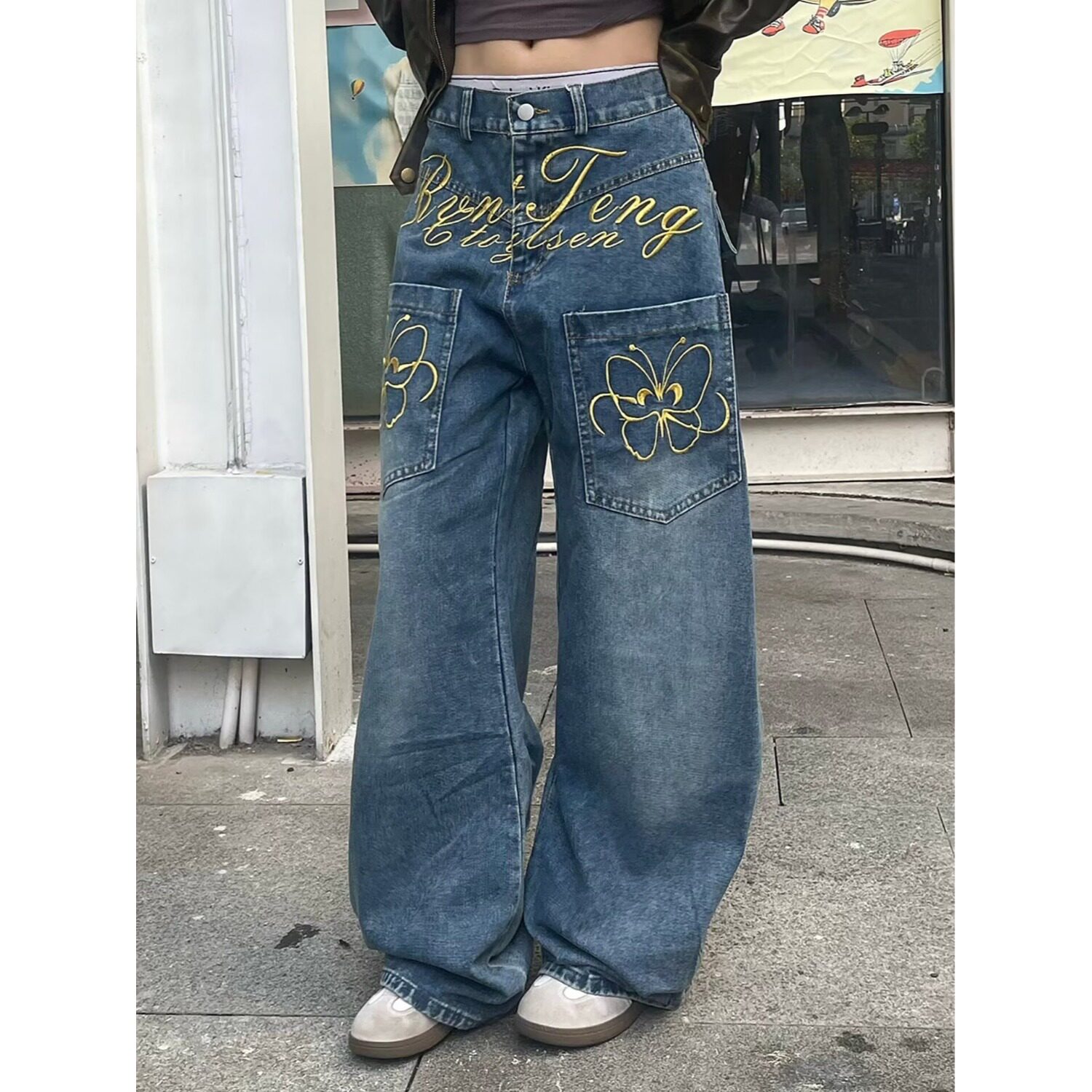 [008]百搭日系流行简约新款时尚文艺慵懒牛仔裤A079-8027-P50,男装牛仔裤,电商A079