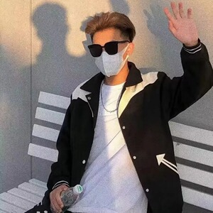 【网61秋季撞色拼接棒球服外套男宽松休闲百搭夹克A079-W702-P44
