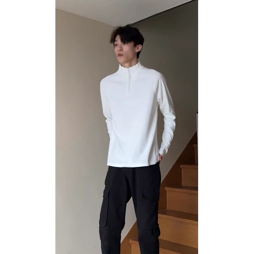 【004】新款德绒立领半拉链卫衣保暖长袖T恤A079-T236-P29,男装T恤,电商A079