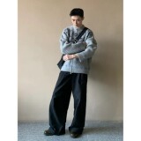 【网5】北欧风费尔岛毛衣开衫外A079-MY413-54，男装针织衫/毛衣，电商A079