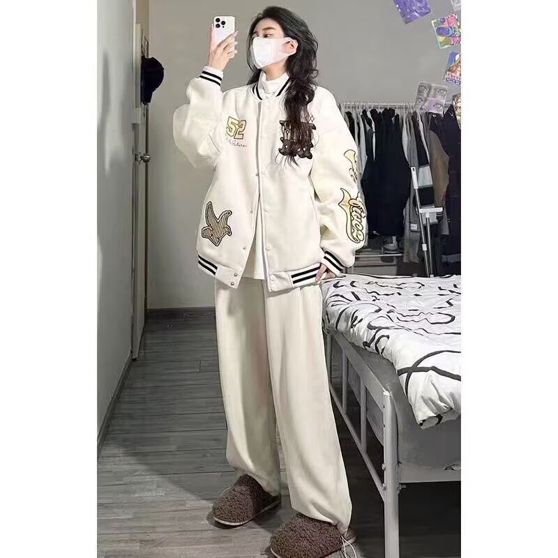 【262】25绣棒球服外套少女2025秋冬新款卫衣外套A079-JK39-P66,女装短外套,电商A079
