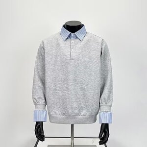 【网38】流华棉复合假两件卫衣A079-WY03-P48图片