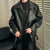 【网23】25机车服韩PU皮夹克衫A079J415-P71，男装夹克，电商A079