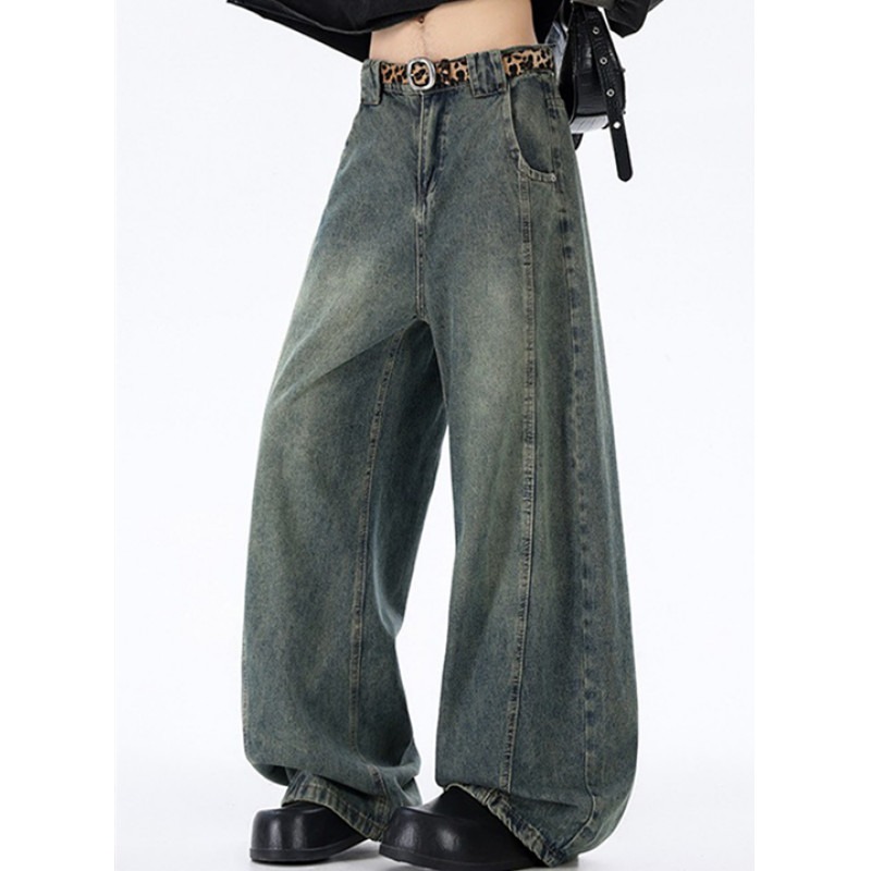 【002】宽松休闲直筒阔腿长牛仔裤A079-K8898-P41，男装牛仔裤，电商A079