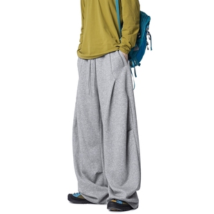 网97 K190 休闲褶皱直筒休闲长裤 A079 P38 运动卫裤