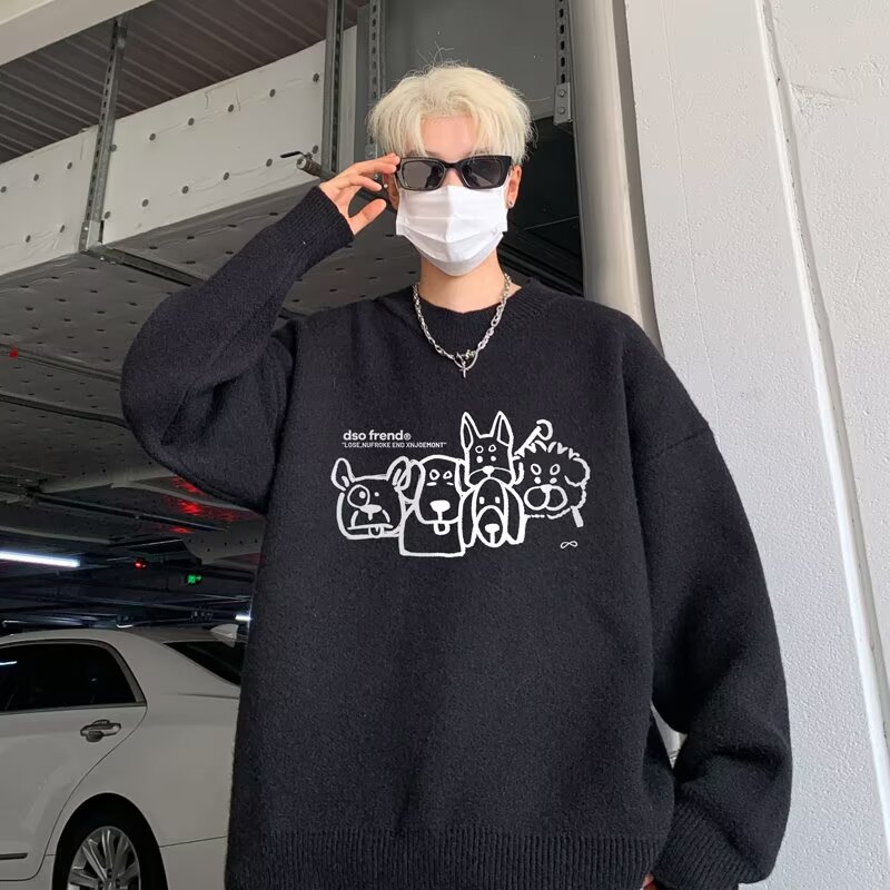 【网126】2025宽松圆领卫衣男2025秋季新款潮牌A079-6393-P43，男装卫衣，电商A079